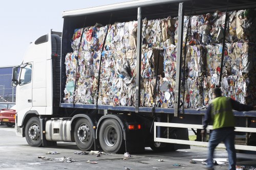 Professional waste removal team handling business waste responsibly