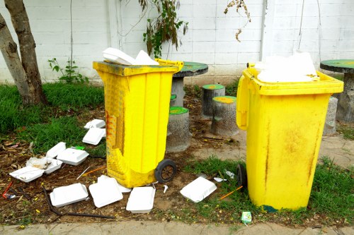 Various types of business waste including paper, plastic, and metals
