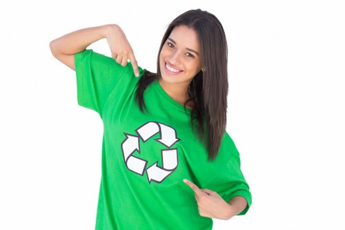 Recycling office electronics as part of clearance services